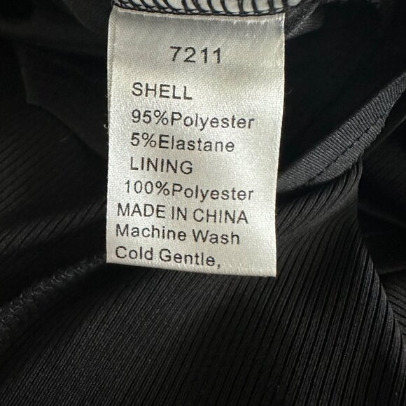 Strapless Black Ribbed Maxi Dress With Knot Detail & Back Slit - Picture 6 of 12